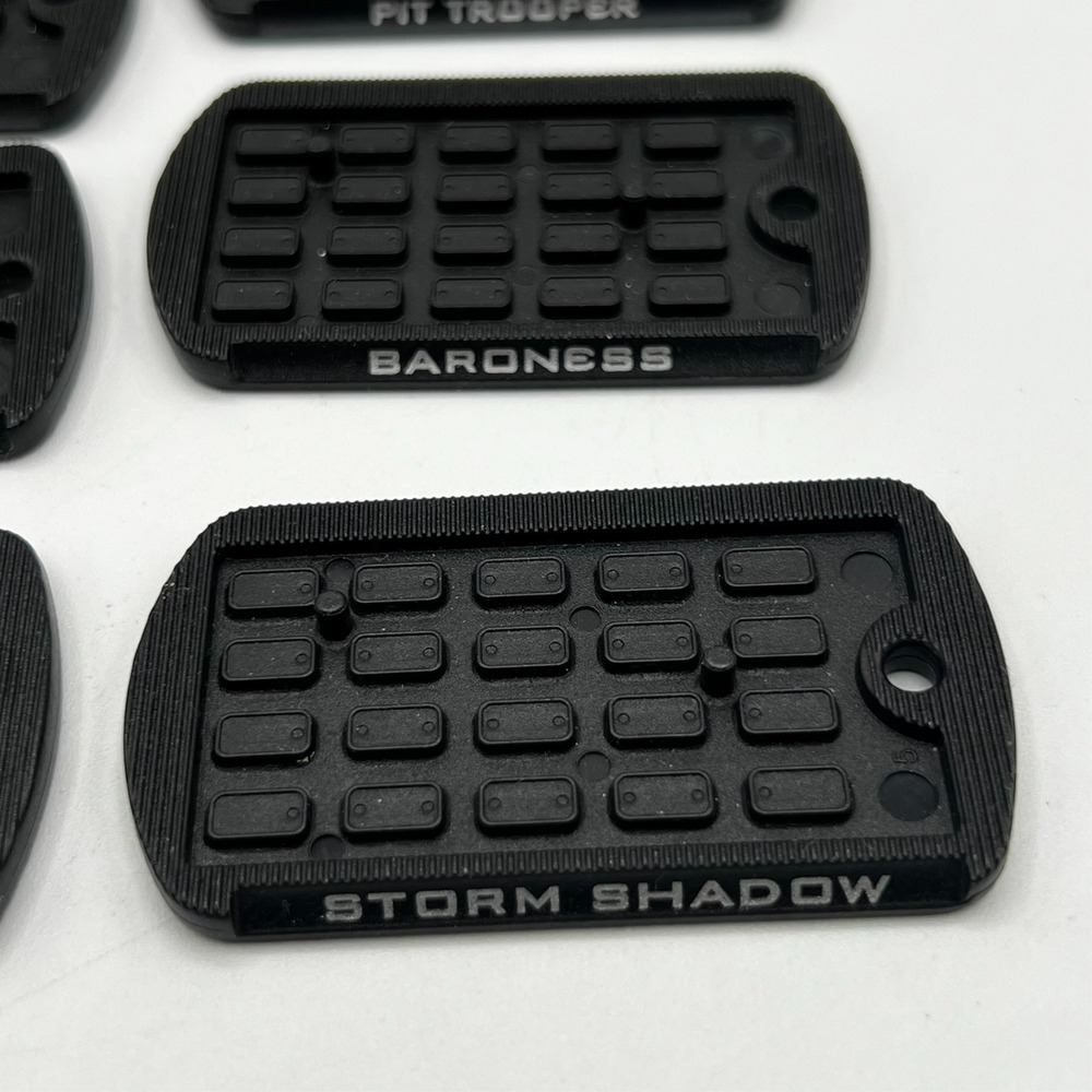 GI Joe COBRA Figure Dog Tag Display Stand Base x 8 Baroness COBRA EEL 2009 - Picture 5 of 7